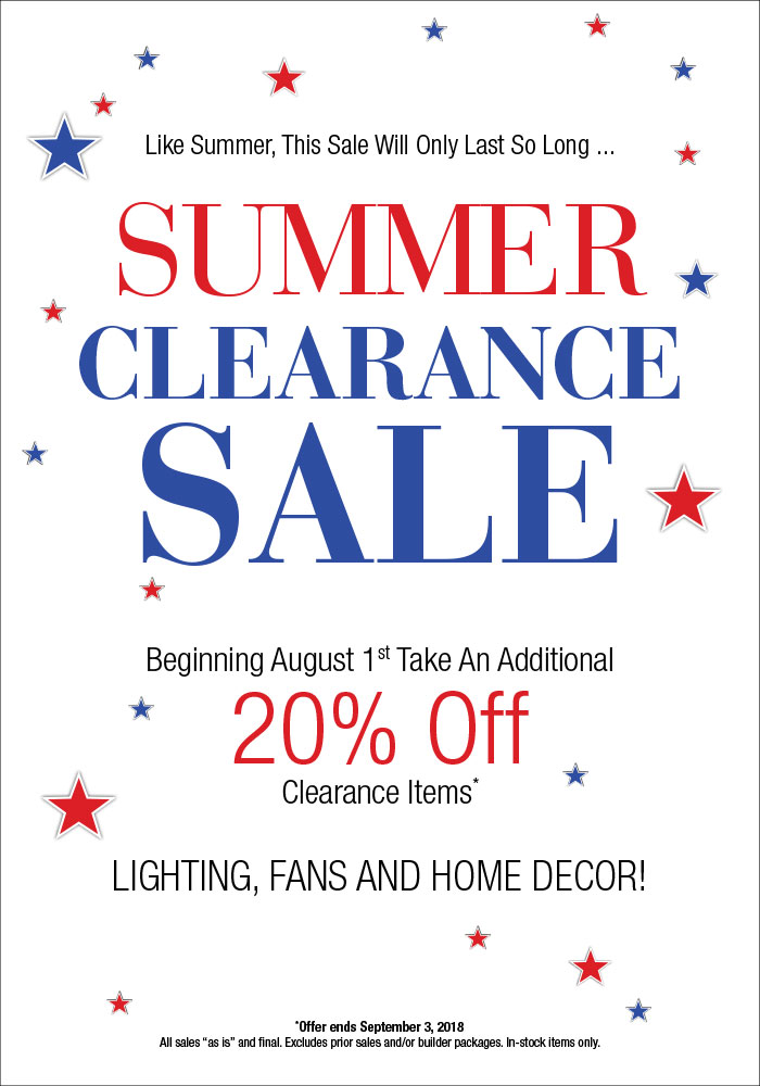 Summer Clearance Sale Just Lights