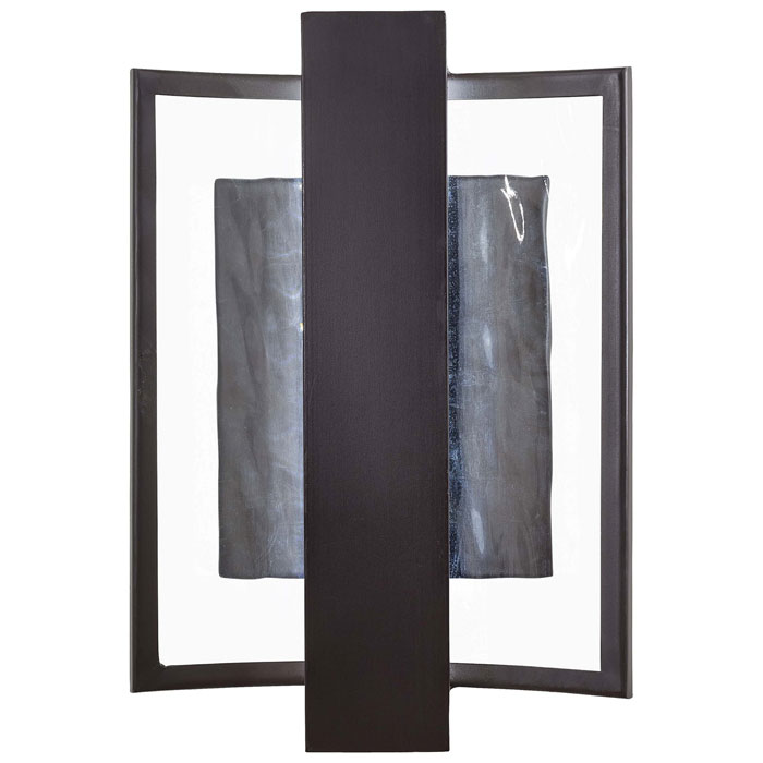 Sidelight Collection LED Wall Sconce in Dorian Bronze with Clear Water Glass Shade Kovacs P1206-615B-L