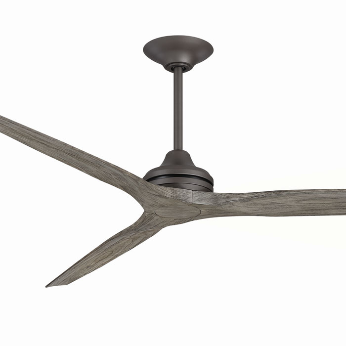 Spitfire Collection 64”, 72”, 84” or 96” 3-Blade Ceiling Fan in Matte Greige with Weathered Wood Blades* Fanimation MAD6721GR *Motor only