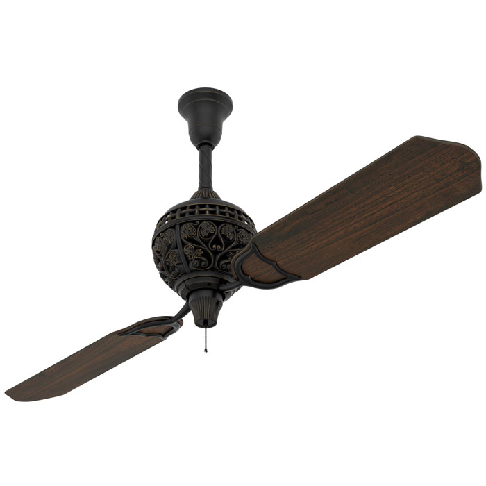 1886 Limited Edition Collection 60” 2-Blade Ceiling Fan in Midas Black with Intricate Sand-Cast Motor Housing Hunter 18865