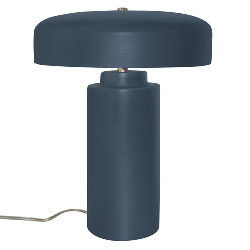 Portable Collection 2-Light Table Lamp in Midnight Sky with Outer Midnight / Inner Matte White Shade Justice CER-2525-MDMT